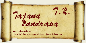 Tajana Mandrapa vizit kartica